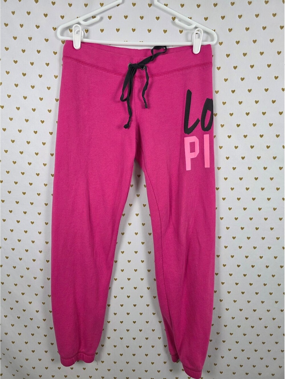 Victorias Secret PINK Love Y2k Vintage Sweats Sweatpants XS Overiszed